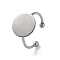 Non-Tarnish Adjustable 304 Stainless Steel Finger Rings Components, Pad Ring Base Findings, Flat Round, Stainless Steel Color, US Size 8 1/2(18.5mm), Tray: 14mm.