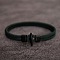 Nylon Cord Bracelets for Men Women, with Plastic Clasps, Dark Slate Gray, 2-3/8 inch(6cm)