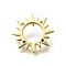 Brass Micro Pave Cubic Zirconia Pendants, Sun, Long-Lasting Plated, Lead Free & Cadmium Free, Rack Plating, Real 18K Gold Plated, 18x18.5x1.5~5mm, Hole: 3.5mm