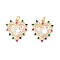 Rack Plating Brass Micro Pave Cubic Zirconia Pendants, with Jump Rings, Long-Lasting Plated, Cadmium Free & Lead Free, Heart, Real 18K Gold Plated, Clear, 19x18x5mm, Hole: 3.2mm