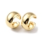 Brass Ear Cuff Findings with Hole, for Non-piercing Earring Making, Cadmium Free & Lead Free, Real 18K Gold Plated, 19x17x9mm, Hole: 1mm