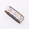 Hotfix Resin Rhinestone Tape, Iron on Patches, with Iron Curb Chain, Rhinestone Trimming, Costume Accessories, Gunmetal, White, 25x2~3mm, 50cm/strand