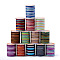 Segment Dyed Polyester Thread, Braided Cord, Mixed Color, 1mm, about 7.65 yards(7m)/roll