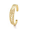 304 Stainless Steel Cuff Bangles, Hollow Witch Knot Bangles for Women, Golden, 1/4~5/8 inch(0.6~1.5cm), Inner Diameter: 2x2-1/2 inch(5x6.5cm)