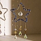 Lapis Lazuli & Crystal Glass Sun Catcher Pendant, Rainbow Maker, DIY Garden & Home Decoration, Star, 440mm