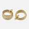 Brass 2-Loop Link Pendants, Cadmium Free & Nickel Free & Lead Free, Rings, Real 18K Gold Plated, 19x16x5.5mm, Hole: 1mm