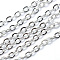 Brass Cable Chains, Soldered, Flat Oval, Platinum, 2.5x2x2mm