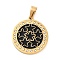 304 Stainless Steel Pendant, with Rhinestone and Enamel, Golden, Star, 25.5x23x2.3mm, Hole: 6x4mm