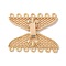 Brass Snap Clasps, Cadmium Free & Nickel Free & Lead Free, Real 18K Gold Plated, 28x33.5x4mm, Hole: 1.5mm