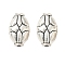 Tibetan Style Alloy Beads, Oval, Cadmium Free & Lead Free, Antique Silver, 11.5x6.5x3.5mm, Hole: 1.2mm, about 1234pcs/1000g