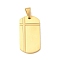 PVD Vacuum Plating 304 Stainless Steel Pendants, Rectangle Charm, Golden, 34.5x17.5x2mm, Hole: 7x5.5mm