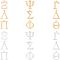 304 Stainless Steel Charms, Greek Alphabet, Golden & Stainless Steel Color, 18pcs/box