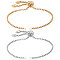 Beebeecraft 1 Box 10Pcs 2 Colors Adjustable Slider Bracelet Makings Stainless Steel Golden & Silver Slider Extender Chains with Ball Ends for Women Jewelry Making Semi Finished DIY