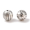 Tibetan Style Alloy Beads, Lead Free & Cadmium Free & Nickel Free, Round, Antique Silver, Round, about 7mm in diameter, hole: 1mm