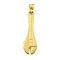 Ion Plating(IP) 304 Stainless Steel Pendants, Wrench Charm, Golden, 46.5x14.5x3mm, Hole: 7.5x5mm