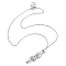 Tarnish Resistant 304 Stainless Steel Braided Macrame Pouch Empty Stone Holder for Pendant Necklace Making, Nets Necklace Making with Lobster Claw Clasps and Copper Wire, Stainless Steel Color, 19.69 inch(50cm)
