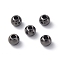 Brass Beads, Round, Rack Plating, Long-Lasting Plated, Lead Free & Cadmium Free, Gunmetal, 4x3mm, Hole: 1.8mm