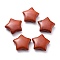 Natural Red Jasper Beads, No Hole, Star, 20~21x20~21x6~6.5mm