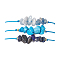 3Pcs 3 Styles Gemstone Braided Bead Bracelets, with Brass Beads, Chip, Inner Diameter: 2-7/8 inch(7.3cm), 1pc/style
