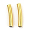 304 Stainless Steel Tube Beads, Curved Tube, Golden, 15x3mm, Hole: 2.5mm