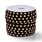 Faux Suede Cord, with Golden Tone Alloy Rivet, For Punk Rock Jewelry Making, Coconut Brown, 5x2.5mm, about 5.46 yards(5m)/roll