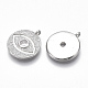Латунные микро проложить кубического циркония подвески KK-S356-014P-NF-2