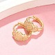 Серьги-кольца из латуни в форме сердца EJEW-Z102-15G-2