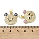 Латунные микропаве прозрачные подвески с фианитом KK-C045-46G-3