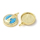 Латунные микропаве прозрачные подвески с фианитом KK-C045-05G-2