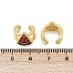 Серьги-манжеты с эмалью из латуни EJEW-Q036-02B-G-3