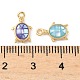 Подвески из латуни и ракушек с покрытием стойки KK-I357-13G-3