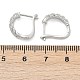 Серьги-кольца из латуни с прозрачным фианитом EJEW-Q016-15P-2
