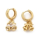 Латунные серьги-кольца из прозрачного кубического циркония EJEW-R016-06G-4