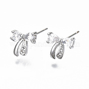Латунь серьги KK-T062-43P-NF