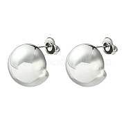 Круглые серьги-гвоздики из нержавеющей стали 304 EJEW-Z038-10P