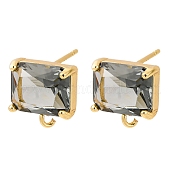 Латунные прямоугольные серьги KK-P325-50G