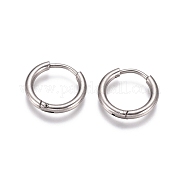 Серьги-кольца Huggie Hoop из нержавеющей стали 304 EJEW-G272-02-10mm-P