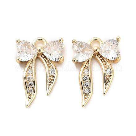 Латунные микропаве прозрачные кубические циркониевые подвески KK-C054-14G-1