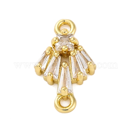 Подвески/звенья из латуни с прозрачным кубическим цирконием FIND-L019-07G-02-1