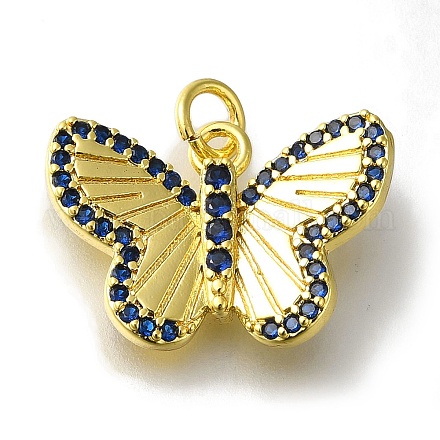 Подвеска из латуни с микропаве из кубического циркония KK-H485-07G-02-1