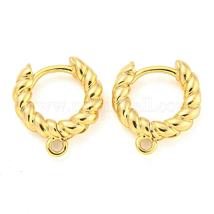 Латунные серьги-кольца с застежкой сзади KK-M286-20G-1