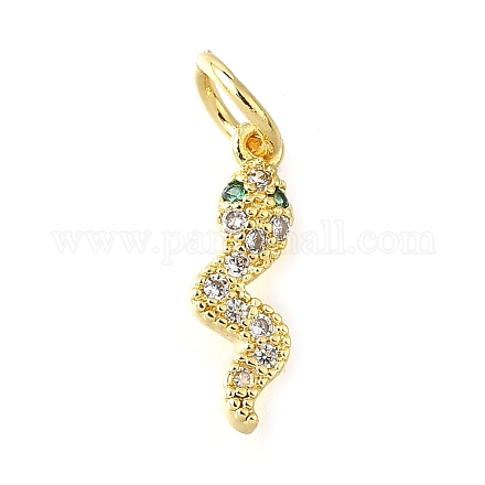 Подвески из змеиной латуни с микропаве из кубического циркония KK-V007-007G-04-1