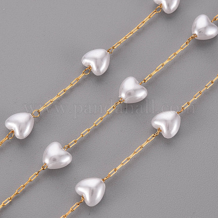 Handmade abs пластмасса имитация жемчужина бисера цепочки STAS-T052-39G-1