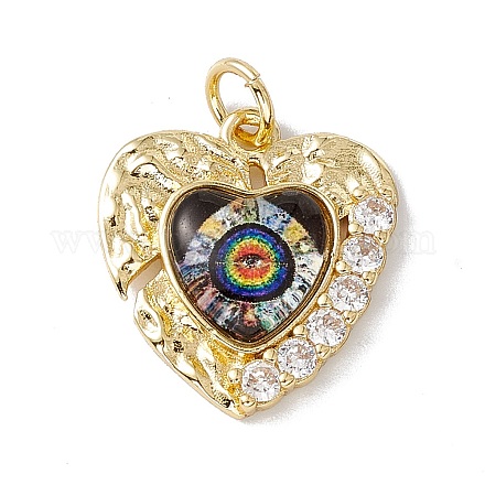 Латунные микропаве прозрачные подвески с фианитом KK-I692-02G-08-1