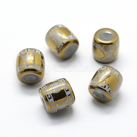 Гальванические стеклянные бусины EGLA-T009-01A-1