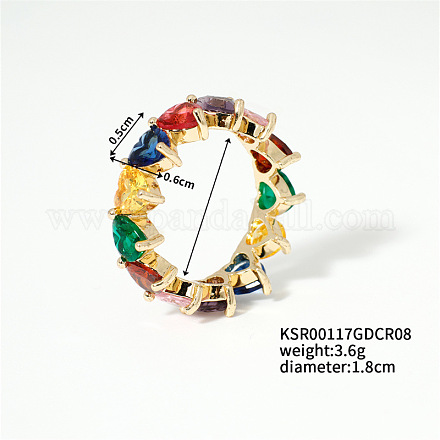 Латунное кольцо с цирконием Micro Pave для женщин ZF3345-3-1