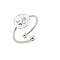 Non-Tarnish 304 Stainless Steel Open Cuff Ring, Flat Round, Stainless Steel Color, Inner Diameter: 18mm
