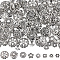 SUNNYCLUE 1 Box 160Pcs 8 Styles Silver Flower Bead Caps 8mm Flower Spacer Beads Bulk Tibetan Vintage Alloy Metal Bead End Caps Findings for Jewelry Making Supplies DIY Bracelets Necklaces Earrings