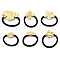 304 Stainless Steel Hair Ties, with Nylon Cord and Cat Eye, Ion Plating(IP), Mixed Shapes, Inner Diameter: 45~53.5mm