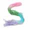 Transparent Glass Bead Strands, Segmented Multi-color Beads, Triangle, Medium Sea Green, 4.5x4x3.5mm, Hole: 1mm, about 134~137pcs/strand, 13.27~13.39''(33.7~34cm)
